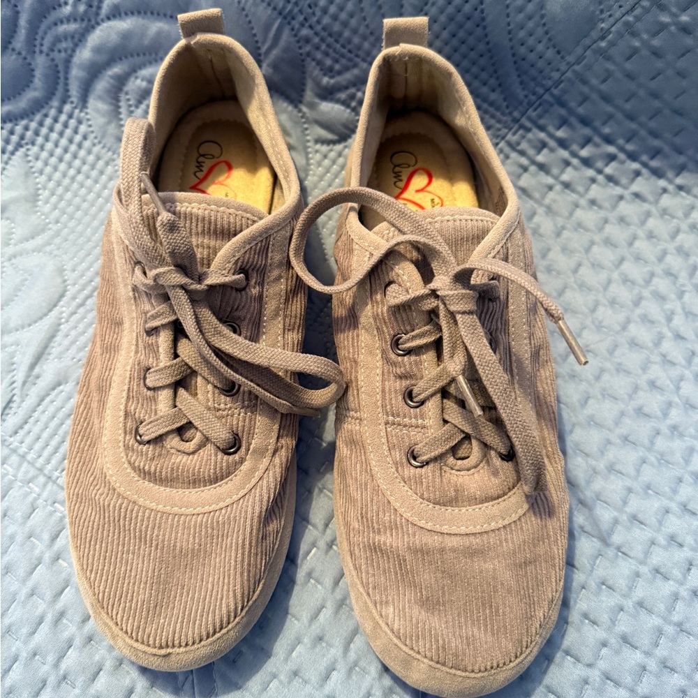 MIA Amore Women's Corduroy Sneakers - Taupe